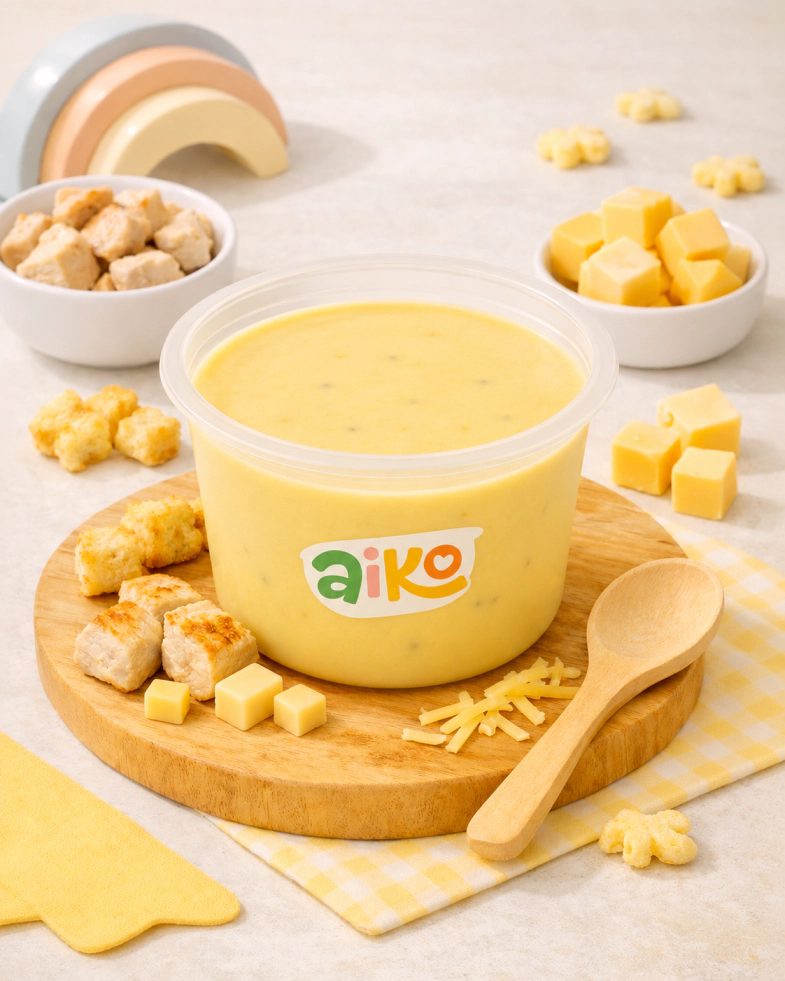 Produk Cream Soup varian Ayam Keju AIKO.