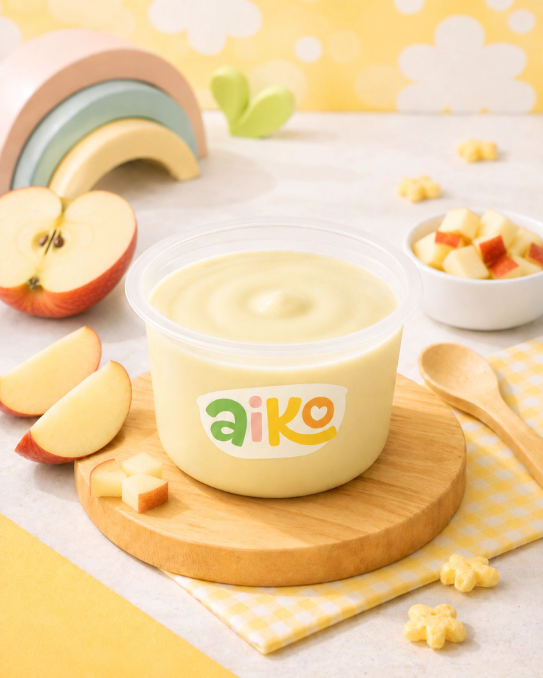 Produk Pudding varian Apel AIKO.