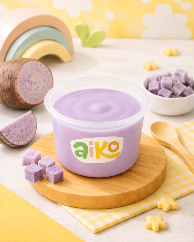 Produk Pudding varian Taro AIKO.